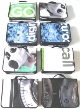 Recycled laptop bags made from 'Going Digital' billboards